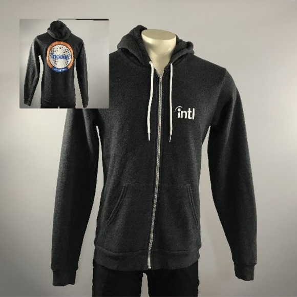 American Apparel Other - Int'l Indeed fleece full zipper hoodie front pouch unisex
